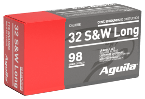 Aguila 1E322340 Target & Range Handgun 32 S&W Long 98 gr Lead Round Nose 50rd Box