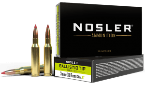 Nosler 40060 Ballistic Tip Hunting 7mm-08 Rem 120 gr Spitzer Ballistic Tip (SBT) 20rd Box