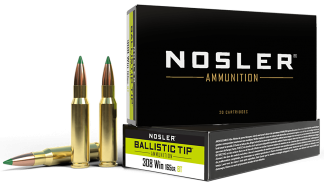 Nosler 40063 Ballistic Tip 308 Win 165 gr Spitzer Ballistic Tip (SBT) 20rd Box