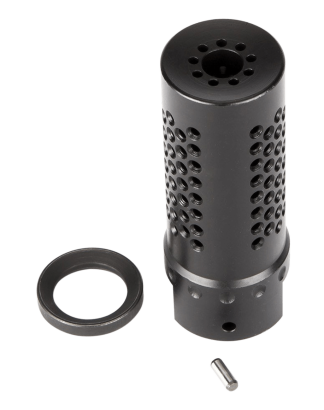 Spikes Tactical SBV1017 Dynacomp Extreme Muzzle Brake Black Nitride 416R Stainless Steel with 1/2-28 tpi Threads & 2.25" OAL for 5.56x45mm NATO"