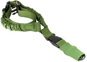 Aim Sports AOPS01G One Point Sling made of Green Elastic Webbing with 26" OAL  1.25" W & Bungee Design for Rifles