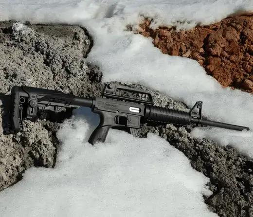 Derya Firearms TM22.FEAT.18 TM22 Feather 22 LR 10+1 18" Black Threaded Barrel Black Anodized Aluminum Receiver w/Picatinny Rail Black Adjustable Polymer Stock Black Polymer Grip - Image 10